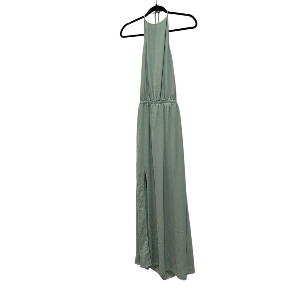 Show Me Your MuMu Women's Heather Halter Dress Dusty Mint Crisp Size Medium‎